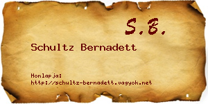 Schultz Bernadett névjegykártya