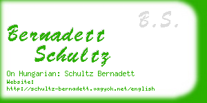 bernadett schultz business card
